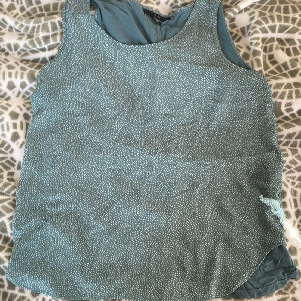 Blue polka dot tank